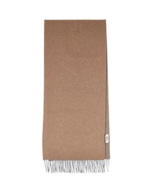 Altea Fringed Wool Scarf - Brown