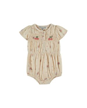 Emile Et Ida Baby Body Con Roselline - Natural