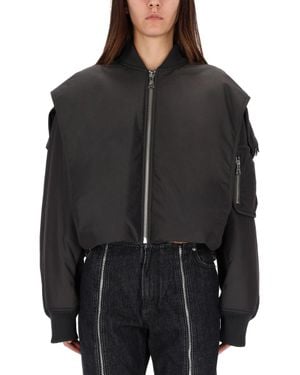 Jean Paul Gaultier Cropped Sports Jacket - Black