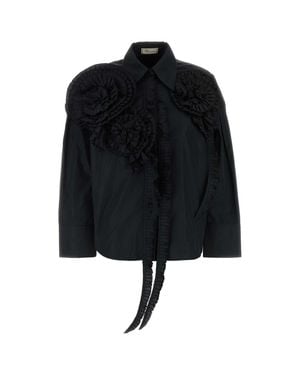 Blumarine Taffeta Shirt - Black