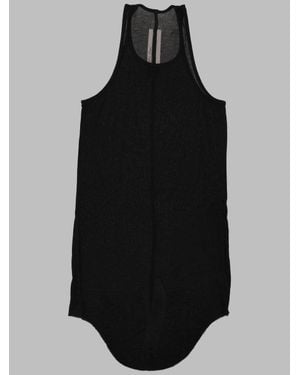 Rick Owens Asymmetric Draped Knit Top - Black