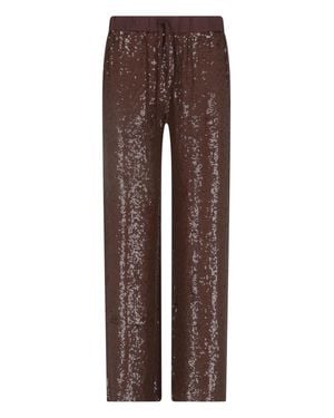 P.A.R.O.S.H. Viscose Draped Pants - Brown