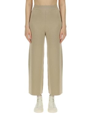 KENZO Relaxed Flat Front Pants - Natural