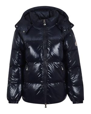 Pyrenex Padded Design Detachable Hood Coat With Front Zip Fastening - Blue