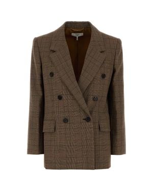 Chloé Embroidered Wool Blazer - Brown