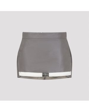 Rick Owens Fog Cutoff Mini Skirt - Gray