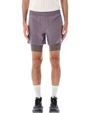 Satisfy Two-In-One Running Shorts - Purple