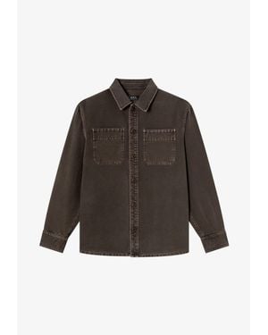 A.P.C. A. P.C. Noah 100% Cotton Overshirt - Brown