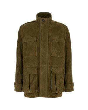 Ferragamo Salvatore Suede Jacket - Green