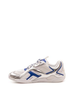 Versace Laminated Leather Sneakers - White
