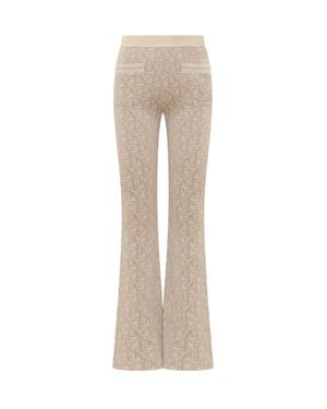 Palm Angels Jacquard Pants Mini - Natural