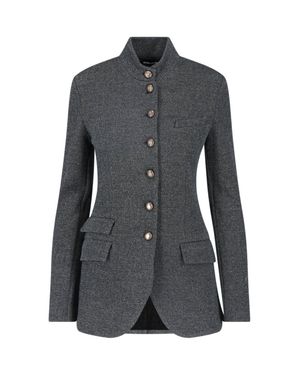 Giorgio Armani Virgin Wool Blend Jacket - Black