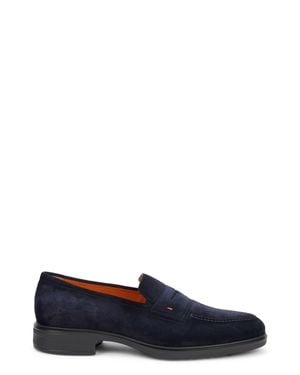 Santoni Suede Loafers - Blue
