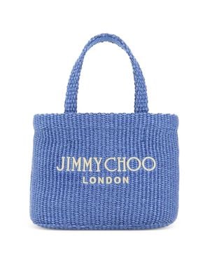 Jimmy Choo Beach Tote E/W Mini Handbag - Blue