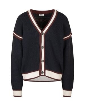 Gcds Logo Cardigan - Black