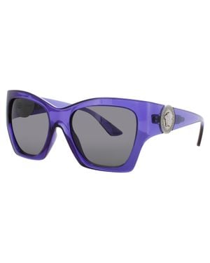 Versace 0Ve4452 Acetate Sunglasses 55-19-135 With Case - Black