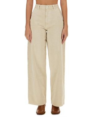 Isabel Marant Straight High Rise Jeans - Natural