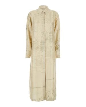 Rohe Dress With Cut-Out Back Silk - Natural