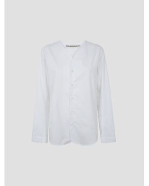 Meta Campania Exaggerated Cotton Shirt For Bold Style - White
