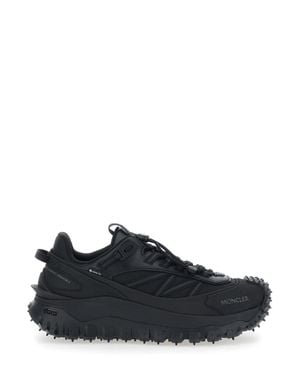 Moncler Trailgrip Gtx Low-Top Sneaker With Logo Lettering & Chunky Rubber Sole - Black