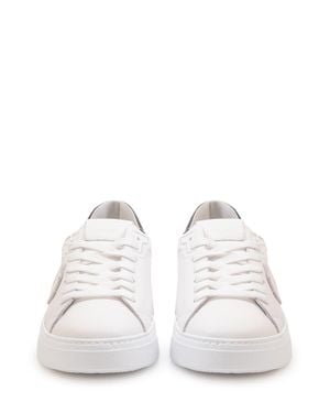 Philippe Model Temple Low Sneaker With Elevated Thick Sole - White