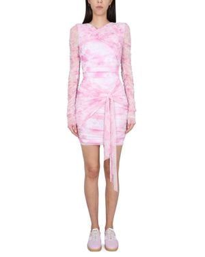 MSGM Chic Concealed Zipper Mini Dress For - Pink