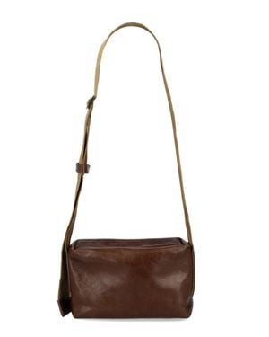 Uma Wang Leather Shoulder Bag - Brown
