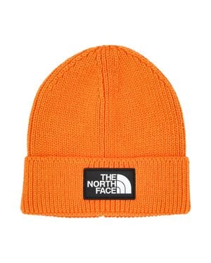 The North Face Ribbed Knit Cuffed Beanie - Orange