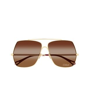 Chloé Large Sunglasses - Brown