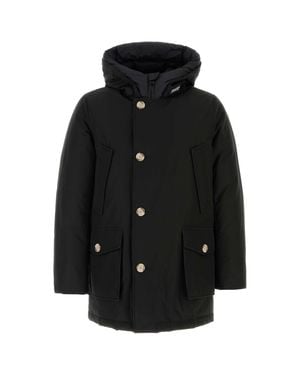 Woolrich Wool-Blend Down Jacket With Quilted Warmth - Black