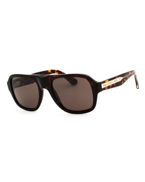 Burberry Elegant Oval Acetate Sunglasses - Brown