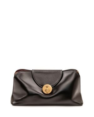 Versace Small Leather Shoulder Bag With-Tone Hardware - Black