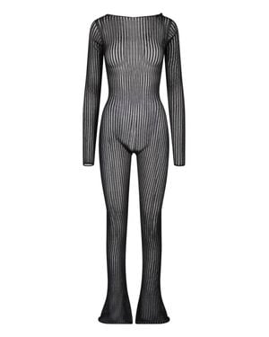 Dondup Metal-Trim Viscose Jersey Dress - Gray