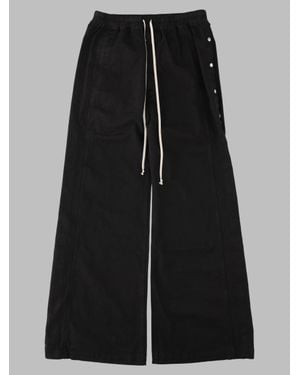 Rick Owens Style Wide-Leg Pants For - Black