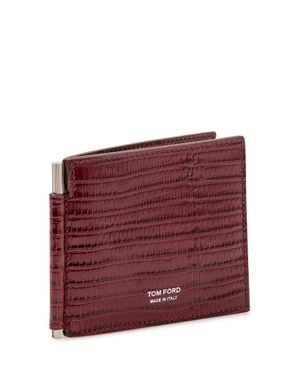 Tom Ford Mini Cardholder With Clip - Purple