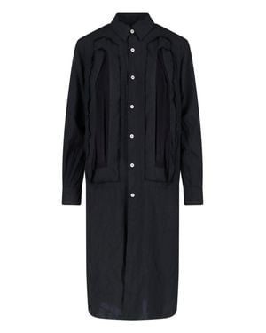 Comme des Garçons Textured Panel Midi Dress - Black