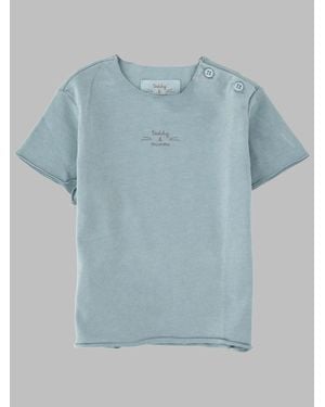 Teddy & Minou Mini Cotton T-Shirt - Blue