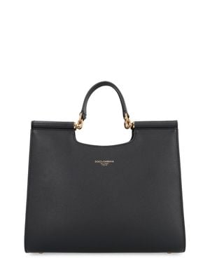 Dolce & Gabbana Tote Bag Sicily Calf Leather - Black