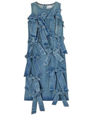 Ganni Light Rigid Denim Dress - Blue