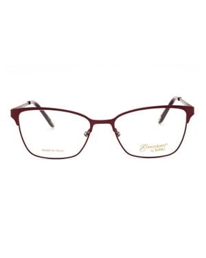 Emozioni Sleek Rectangular Eyeglasses For - Brown