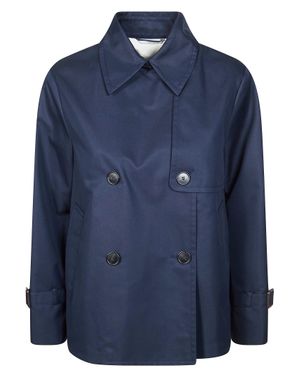 Weekend by Maxmara Lightweight Gabardine Trench Coat For - Blue