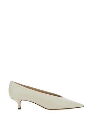 Le Monde Beryl Babouche Mini Kitten Heel Décolleté - Natural