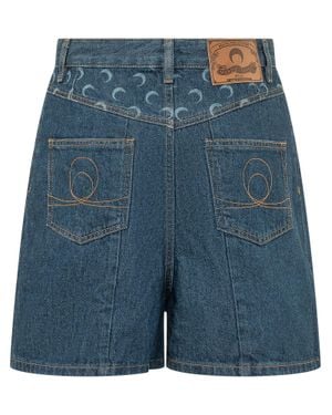 Marine Serre Mini Stylish Shorts - Blue