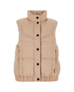 Moncler Doucy Sleeveless Down Jacket - Natural