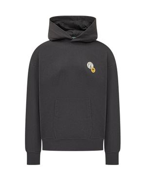 Barrow Oversized Graphic Hoodie Sweatshirt - Black