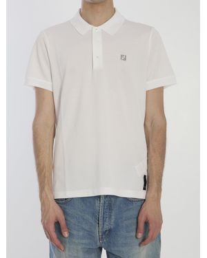 Fendi Polo With Logo - White