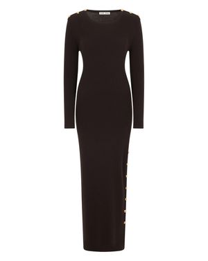 Blazé Milano Long Ribbed Dress - Black
