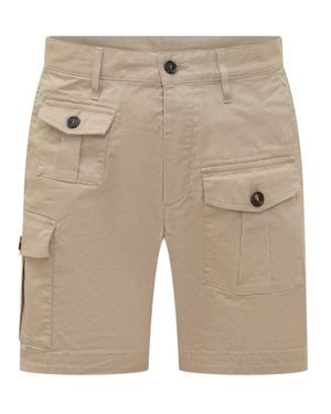 DSquared² Cargo Shorts With Tasche Applicate - Natural