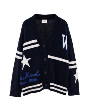 Max Mara 100% Virgin Wool Crewneck Sweater - Blue