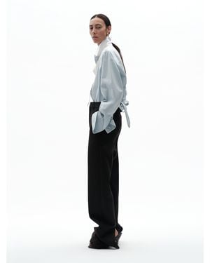 Bottega Veneta High-Waist Tailored Wool Pants - White